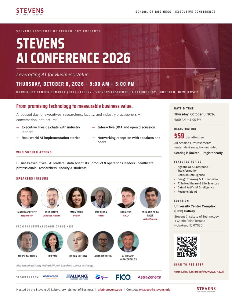 Stevens AI Conference 2026 one-page brochure preview